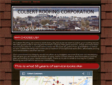 Tablet Screenshot of colbertroofing.com